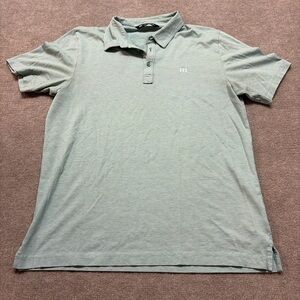 TravisMathew Polo Shirt Men’s Large Sage Green Performance Golf Shirt 0386
